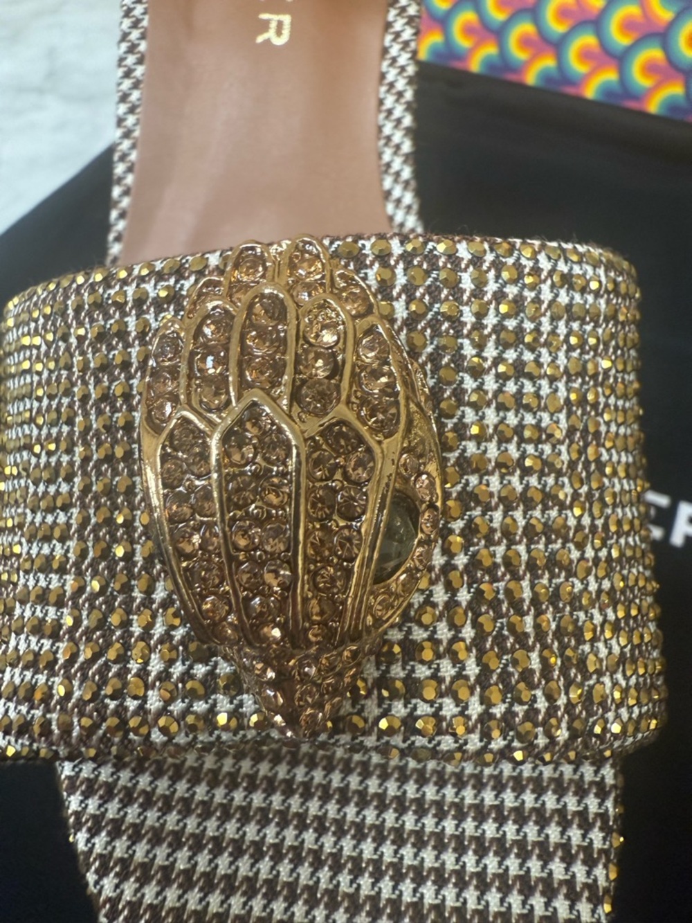 Kurt Geiger Gold Metallic Platform Block Heel ❤️❤️❤️ - Picture 10 of 17